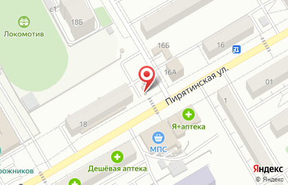 Киоск по продаже мороженого Славица на Пирятинской улице, 18А на карте
