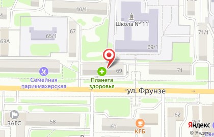 GSMservice на улице Фрунзе на карте