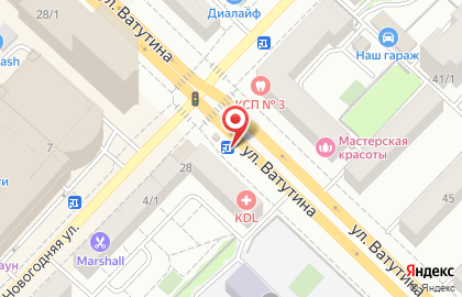 Киоск фастфудной продукции на площади Карла Маркса на карте