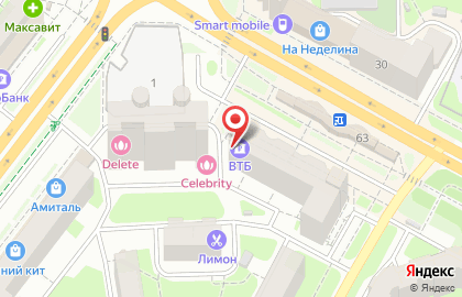 Банк ВТБ на улице Неделина на карте