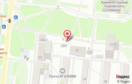 Кировский район Киоск по продаже фруктов и овощей в Кировском районе на карте