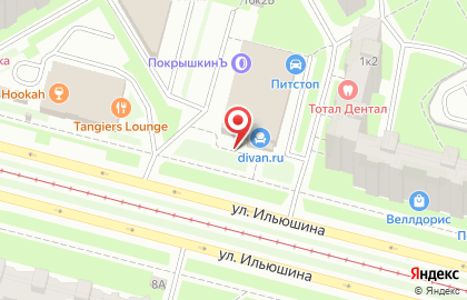 Шаверма Просто Вася на улице Ильюшина на карте