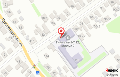 Гимназия №12 им. Г.Р. Державина в Тамбове на карте