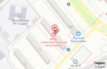 Стоматологическая поликлиника на улице Комарова в Минусинске на карте
