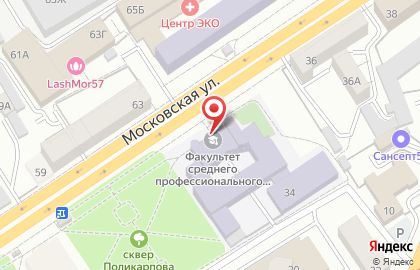 Орловский государственный университет им. И.С. Тургенева в Орле на карте