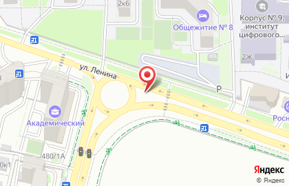 Рекламный щит 3х6м. на улице Ленина на карте