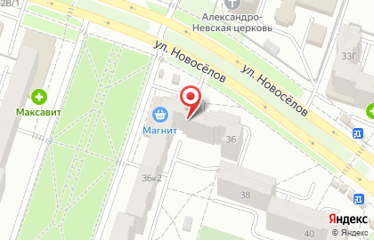 Золотая нива на улице Новосёлов на карте