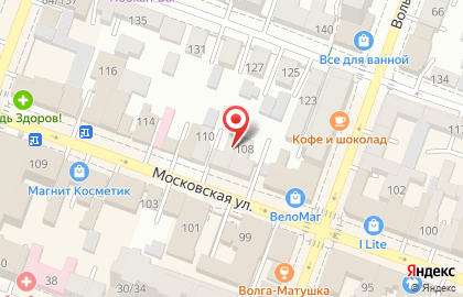 Турагентство Аква-Тур на Московской улице на карте