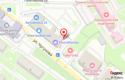 Продуктовый магазин Снежана на улице Чугунова на карте
