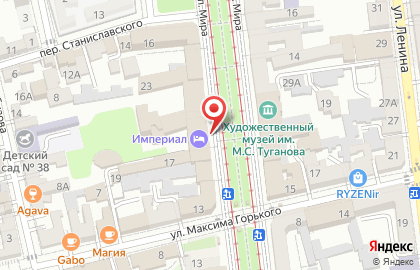 Отель Империал во Владикавказе на карте