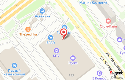 Челябинский филиал Банкомат, ЮниКредит Банк на улице Братьев Кашириных на карте