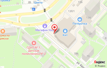 Супермаркет цифровой и бытовой техники DNS в Мотовилихинском районе на карте