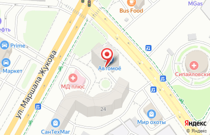 Страховое агентство ОСАГО24 на улице Маршала Жукова на карте