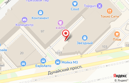 Звездный в Московском районе на карте