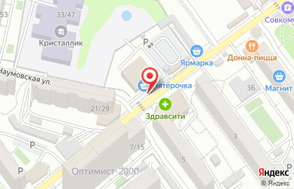 Супермаркет Пятёрочка на Алексеевской улице на карте