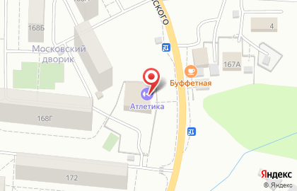Фитнес-центр Атлетика на улице Дзержинского на карте