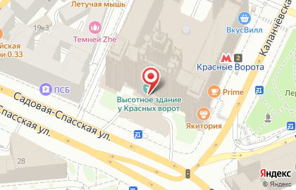 Банк втб на Садовой-Спасской улице на карте