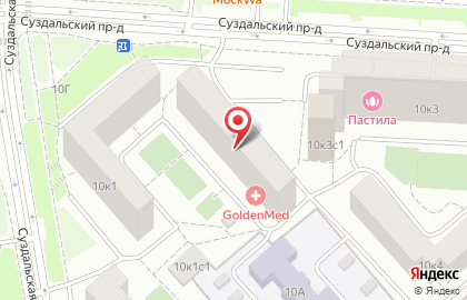 Медицинская клиника GoldenMed в Новокосино на карте