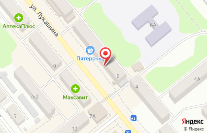 Салон оптики Айкрафт на улице Лукашина в Щёкино на карте