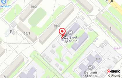 Детский сад №123 комбинированного вида на Волгоградской улице на карте