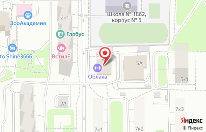 Фитнес-клуб Облака на Артековской улице на карте
