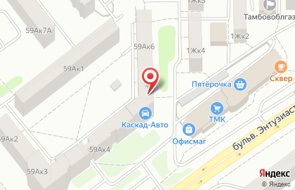 Студия коррекции фигуры Tonuscentr на улице Рылеева на карте