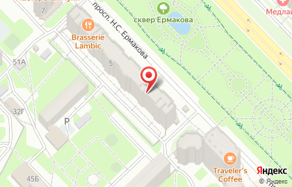 Супермаркет Ярче! в Центральном районе на карте