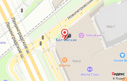 Итальянский ресторан Osteria Mario на метро Балтийская на карте
