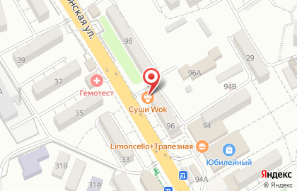 Магазин СушиWOK в Центральном районе на карте