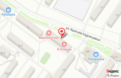 Центр Лазерной Хирургии на улице Братьев Кадомцевых на карте