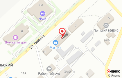 Супермаркет Магнит на улице Ленина, 9 на карте