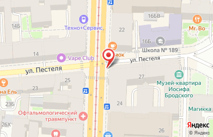 Салон связи МегаФон на метро Чернышевская на карте