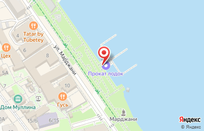 Центр экскурсий и проката лодок и катамаранов на улице Шигабутдина Марджани на карте