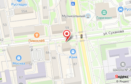 Кофейня Coffee Moose на улице Суханова на карте