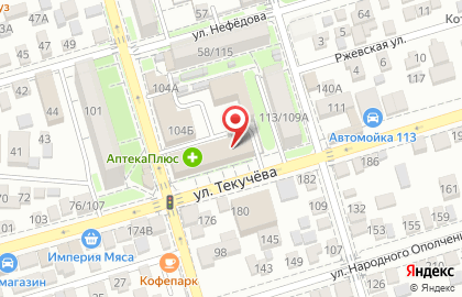 Диванчик на улице Текучева на карте
