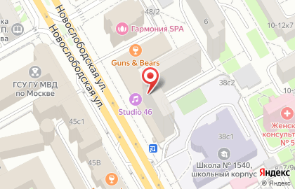 Караоке-клуб Studio 46 на Новослободской улице на карте