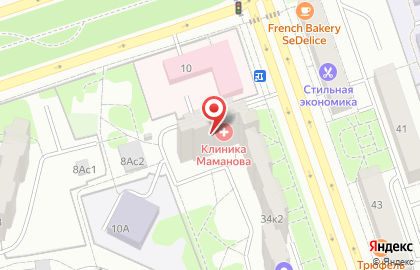 Клиника Маманова на карте