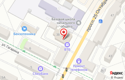 Дополнительный офис №1 Банк ВТБ,филиал Ленинградской области в Гатчине на карте