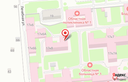 Больница Вологодская областная клиническая больница на Лечебной улице на карте