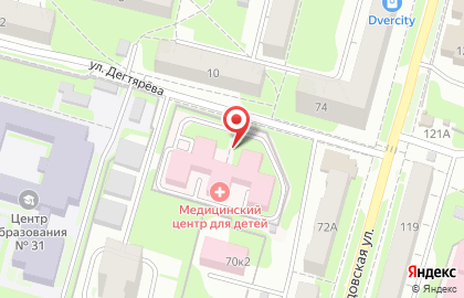 Детская городская больница №3 на Демидовской улице на карте