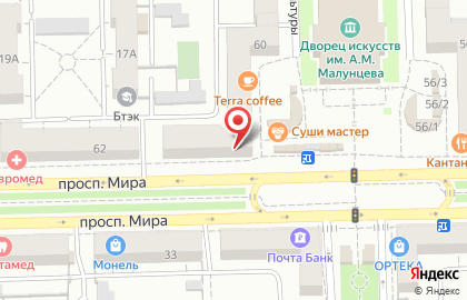 Магазин тканей и фурнитуры в Советском округе на карте
