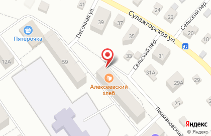 Магазин Алексеевский хлеб в переулке Жуковского на карте