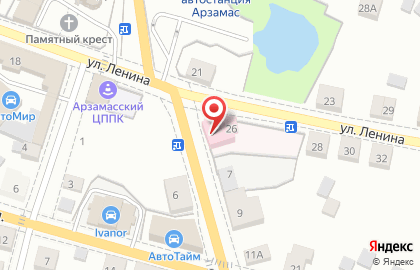 Центр планирования семьи Нижегородская медицинская компания в Арзамасе на карте