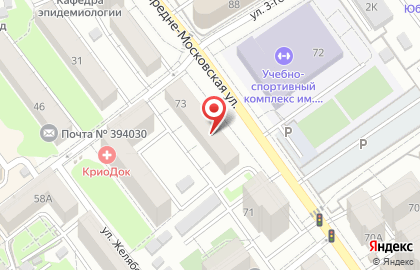 Аптека Воронежфармация на Средне-Московской улице на карте