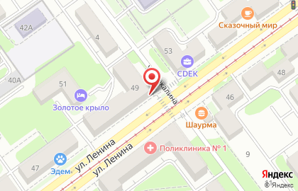Система аптек Эдельвейс на улице Ленина, 49 на карте