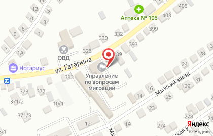 Автостоянка на ул. Гагарина, 385 к1 на карте