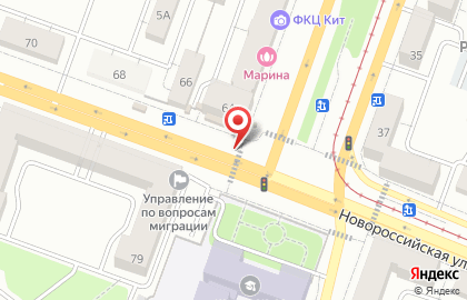 Розничная сеть по продаже хлебобулочных изделий Мэри на Новороссийской улице на карте