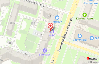 Оператор связи МТС на Большой Московской улице на карте