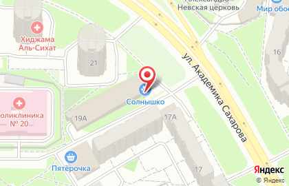 Ветеринарная клиника Солнышко в Казани на карте