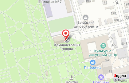 Администрация г. Батайска в Ростове-на-Дону на карте